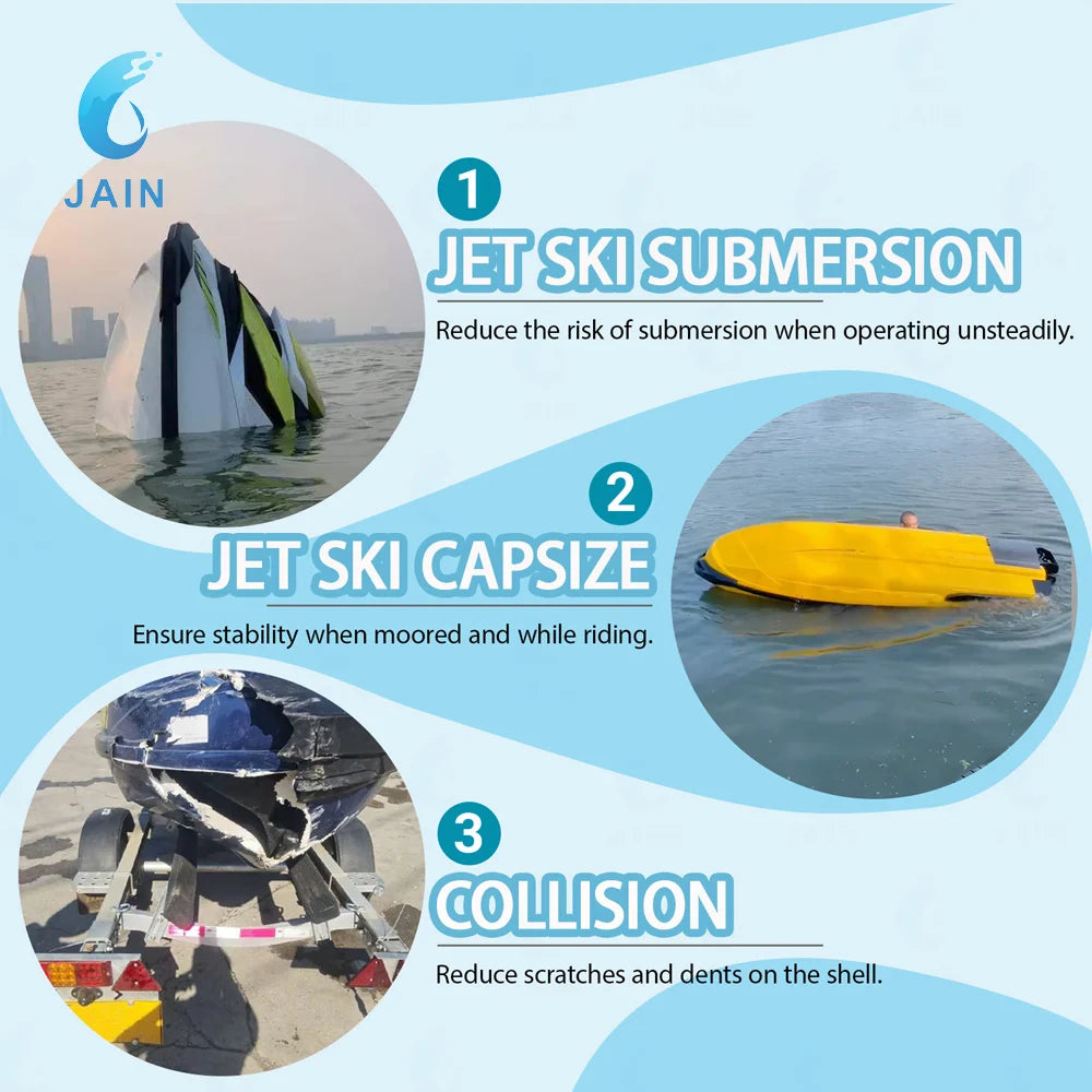 JAIN Inflatable Jet Ski Collar Pro PVC Buoy Rescue Kit