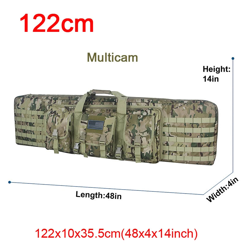 LQARMY Tactical Double Rifle Case with Molle System