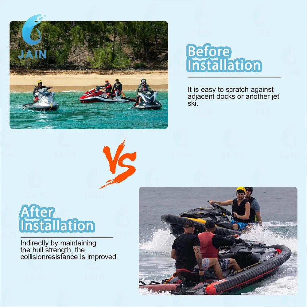 JAIN Inflatable Jet Ski Collar Pro PVC Buoy Rescue Kit