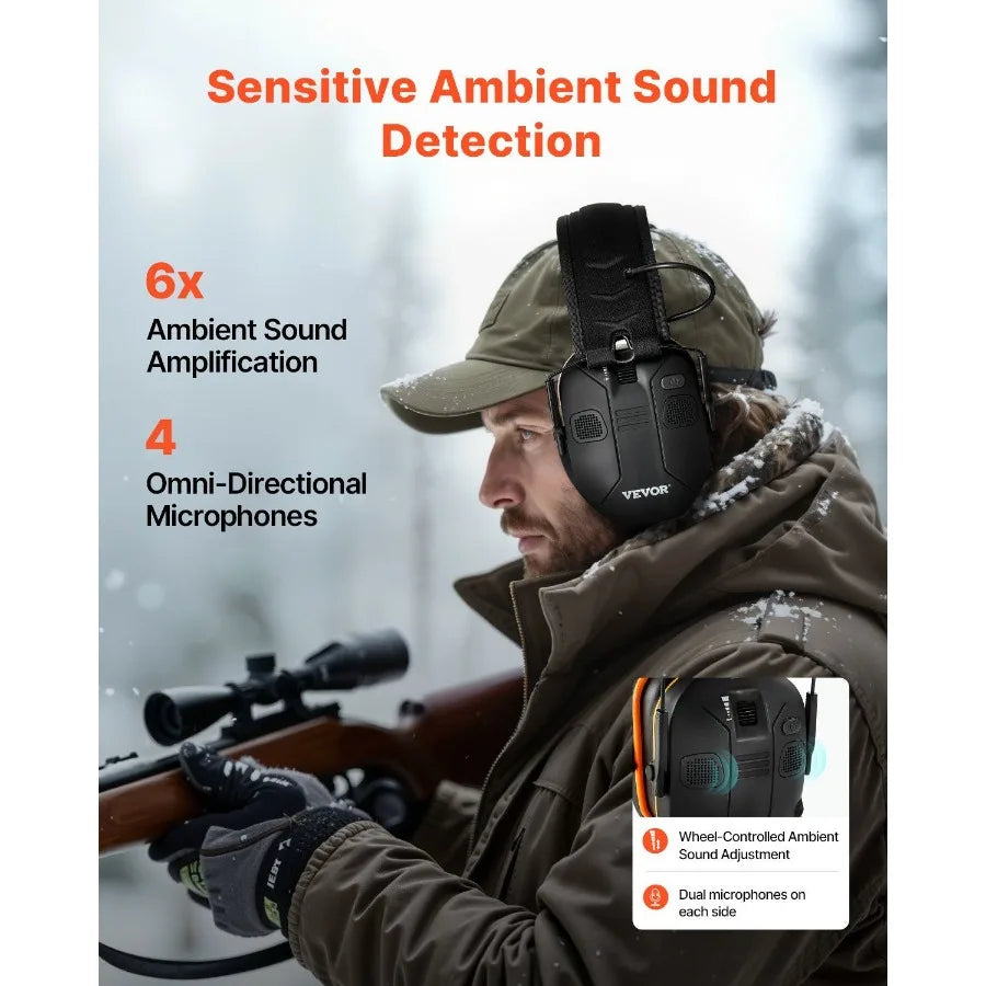 Hign-concerned Bluetooth Hearing Protection Earmuffs NRR23dB