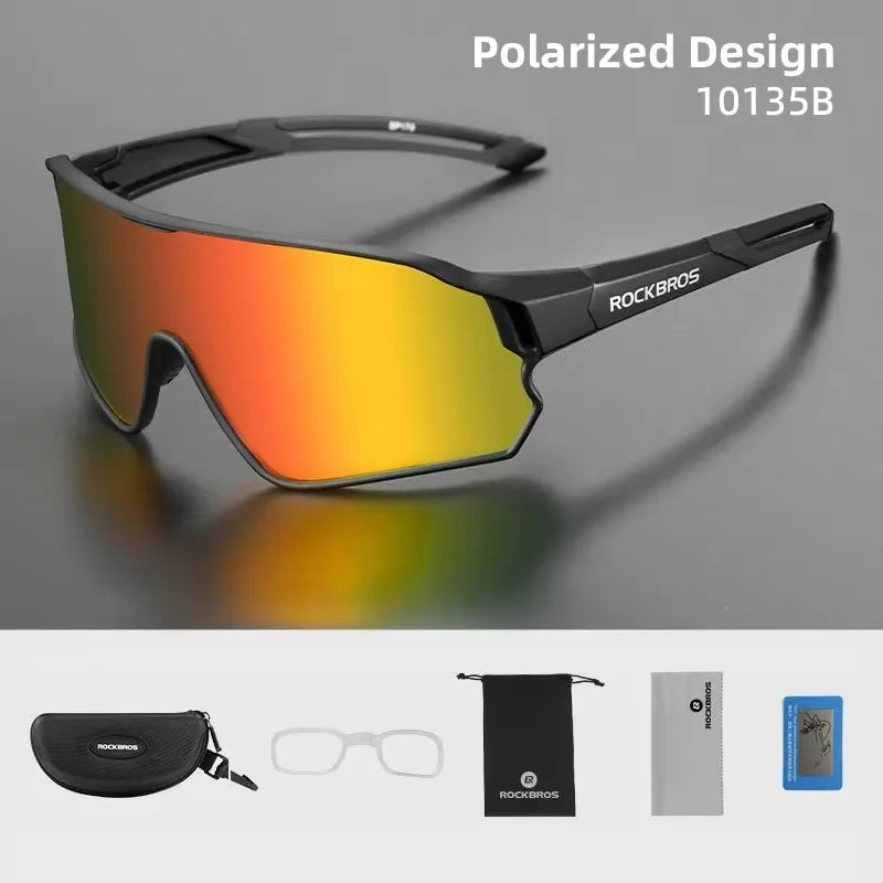 ROCKBROS Cycling Polarized Glasses UV400 Sport Bicycle  Sunglasses Mtb Mountain Bike Eyewear Sunglasses Running Goggles