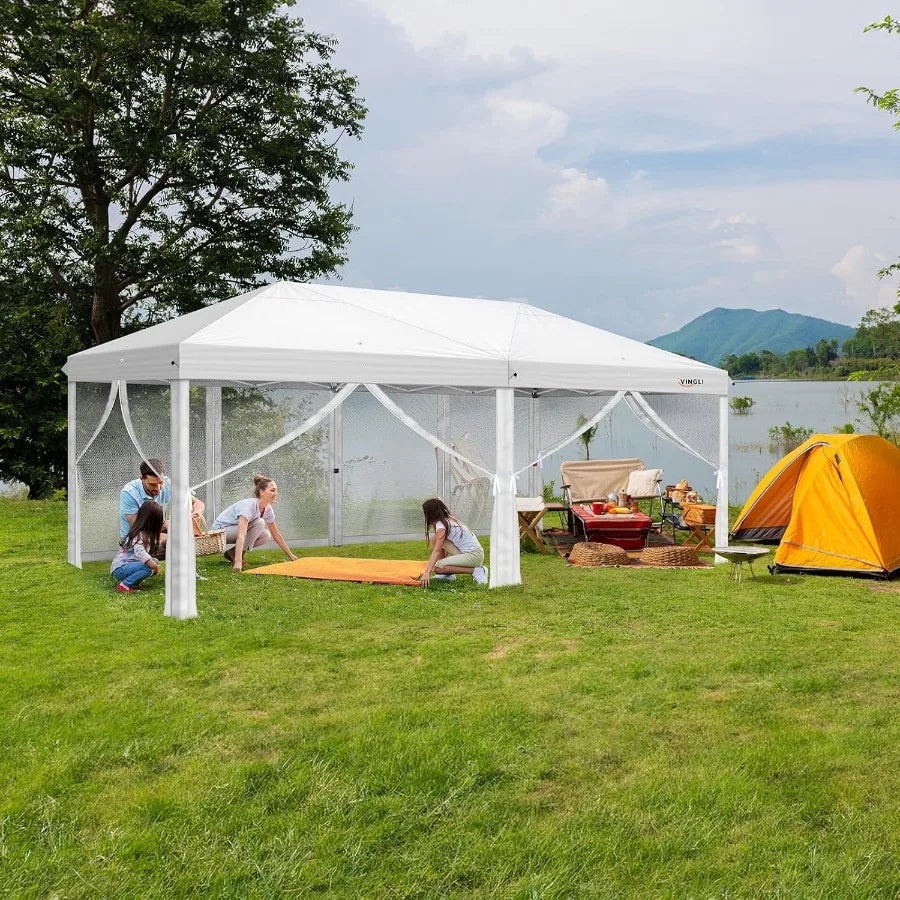 Sichuan Pop Up Canopy Gazebo With Sidewalls Netting Screens