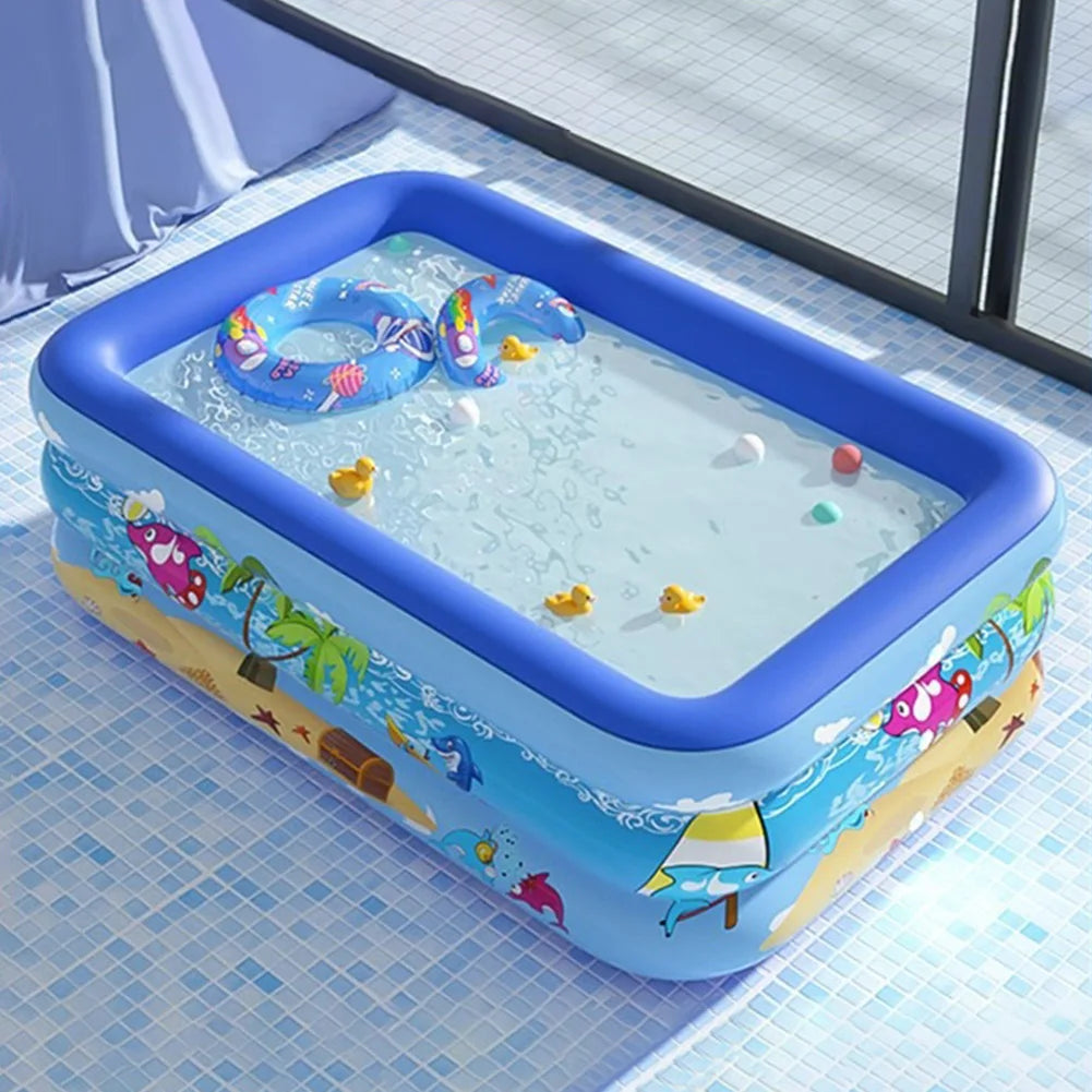 ALLOYSEED Baby Bath Tub PVC Thickening Pool Cartoon Water Play