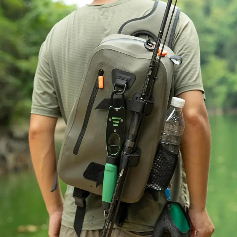 Waterproof Fishing Sling Bag Lightweight Chest Pack For Outdoors