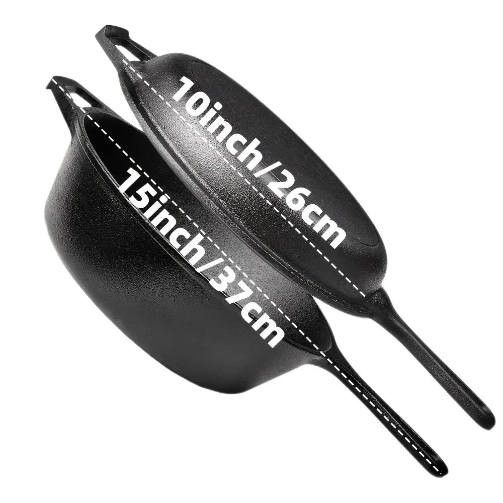 Diamri 3 Piece Cast Iron Skillet Set Preseasoned Pans