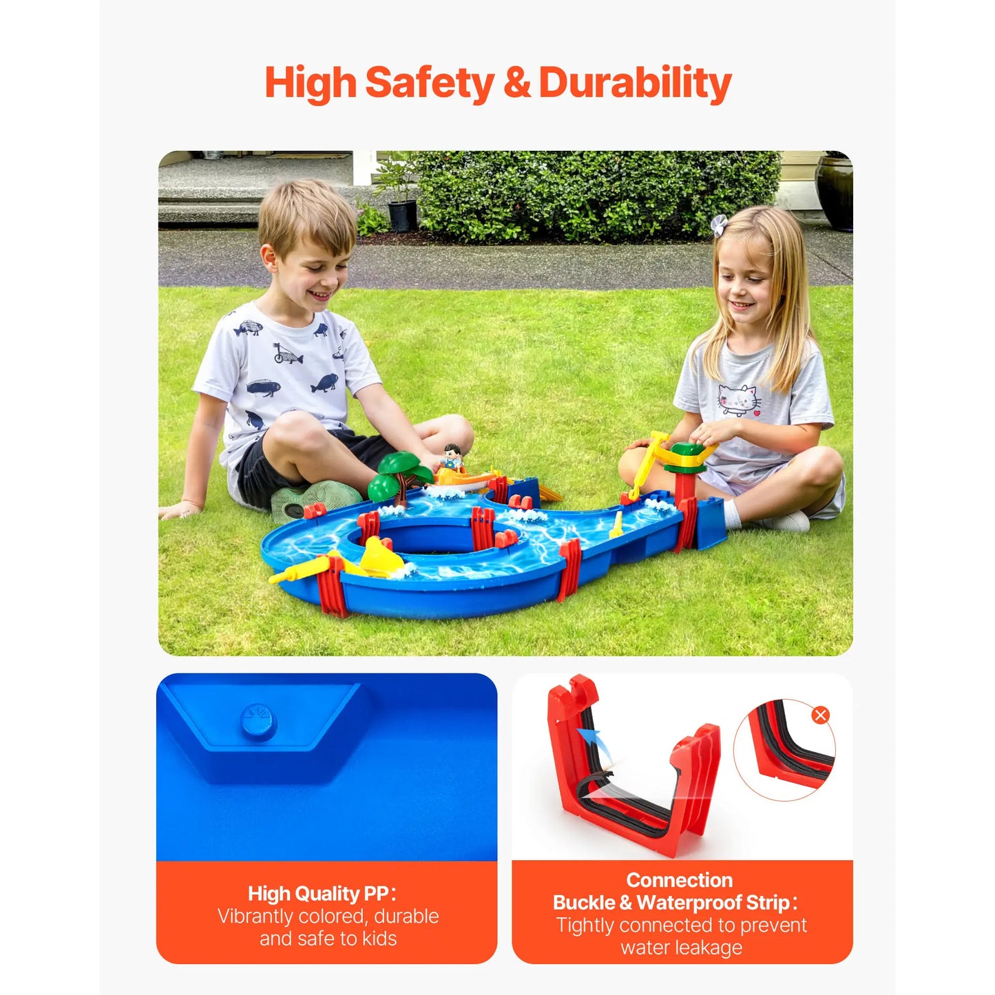 SucceBuy Water Play Table With 39 Accessories Outdoor Kids Toy