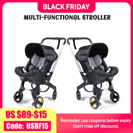Portable Baby Stroller Folding Travel Two-Way Sunshade