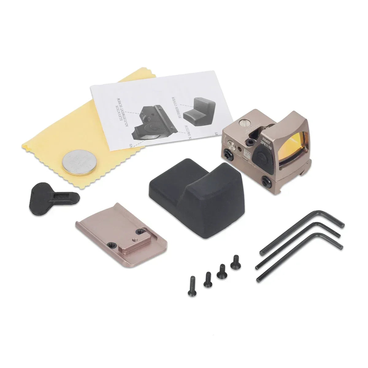 Tactical RM Red Dot Sight Reflex Scope Adjustable Aiming Optical Riflescope Fit 20mm Rail Airsoft Pistol G17 G19 AR15 M4 RM HD