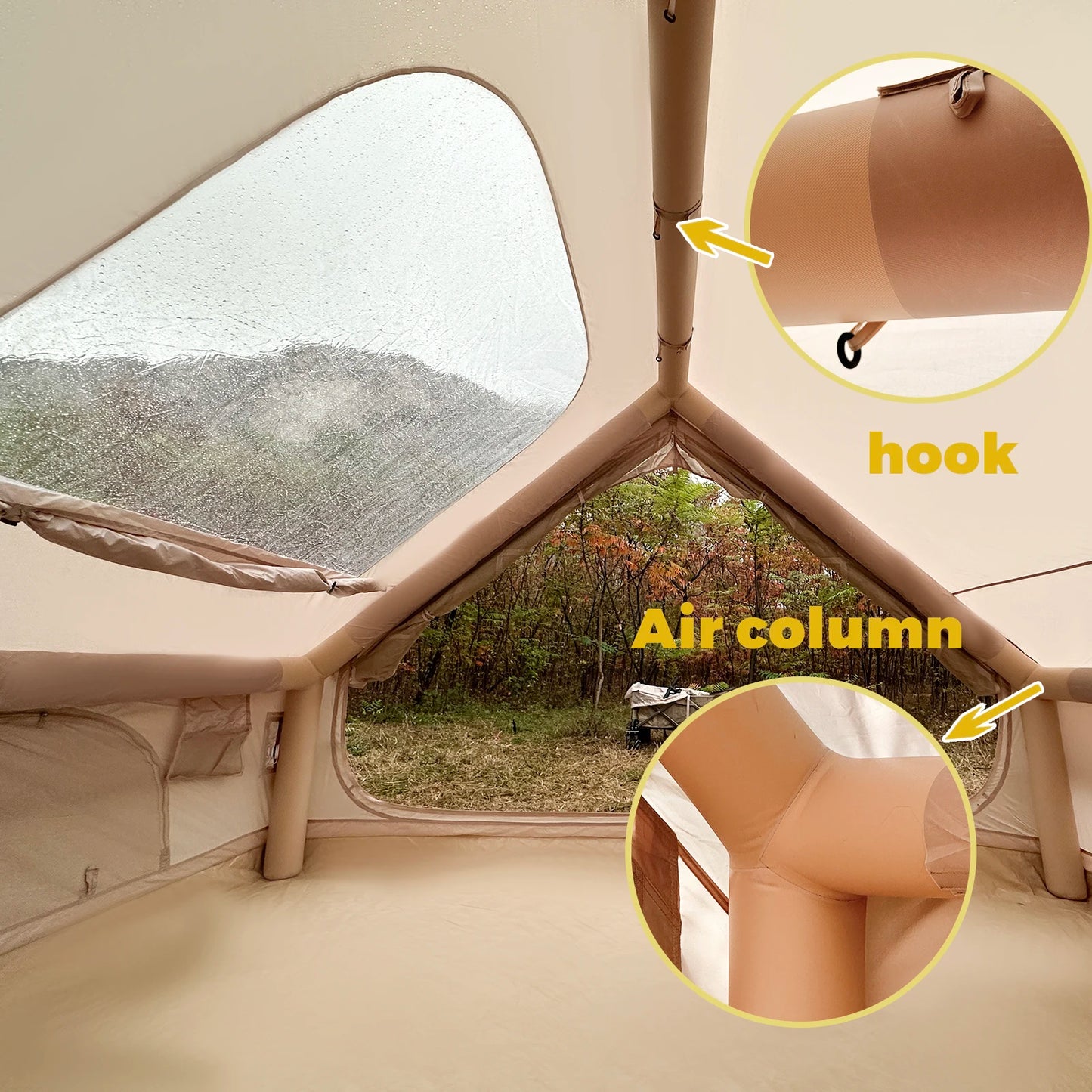 Pakicetus Easy Setup Inflatable Camping Tent Waterproof Windproof