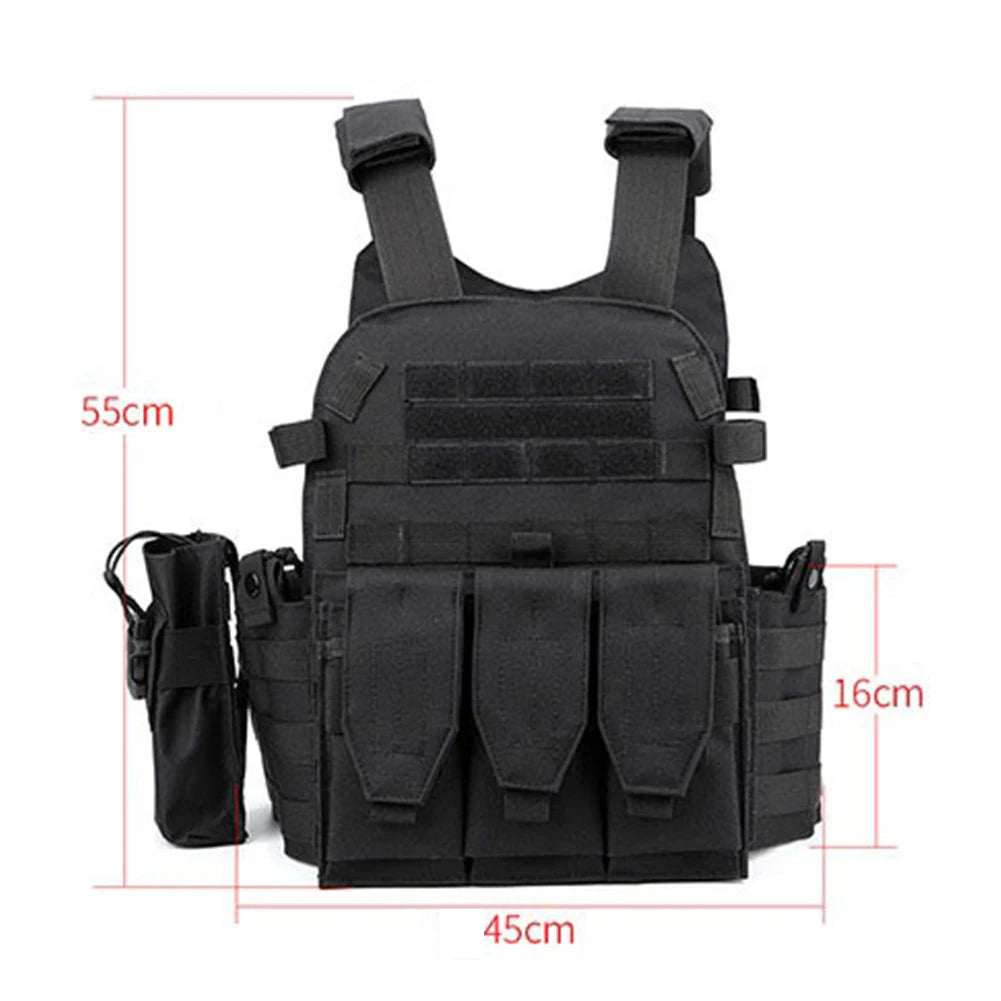 NONECN Nylon Tactical MOLLE Vest Carrier Outdoor Airsoft Hunting