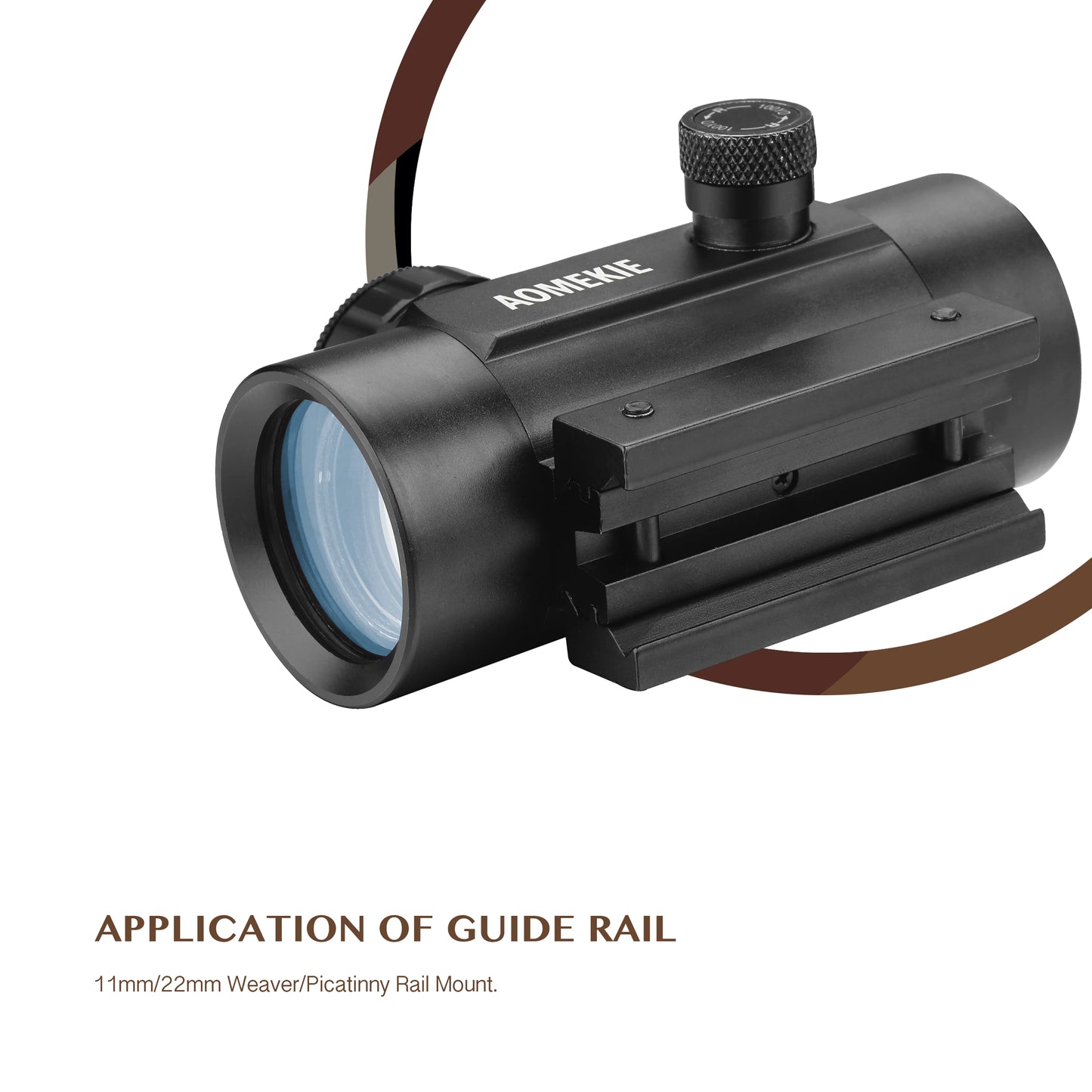 Airsoft Red Dot Sight Reflex Scope 1X Dual Rail Mount