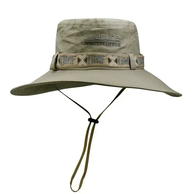 Outdoor UV Protection Bucket Hat For Men Hiking Fishing