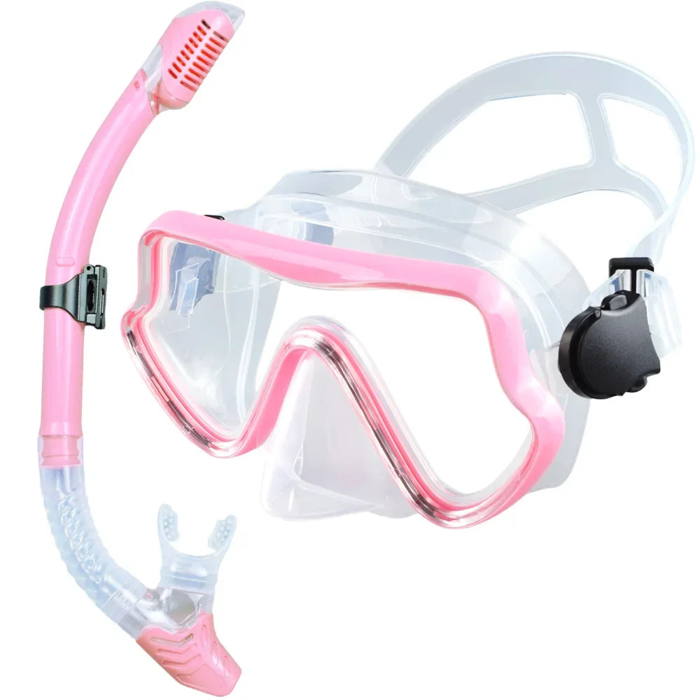 JoyMaySun Scuba Mask Snorkel Set Panoramic Tempered Glass