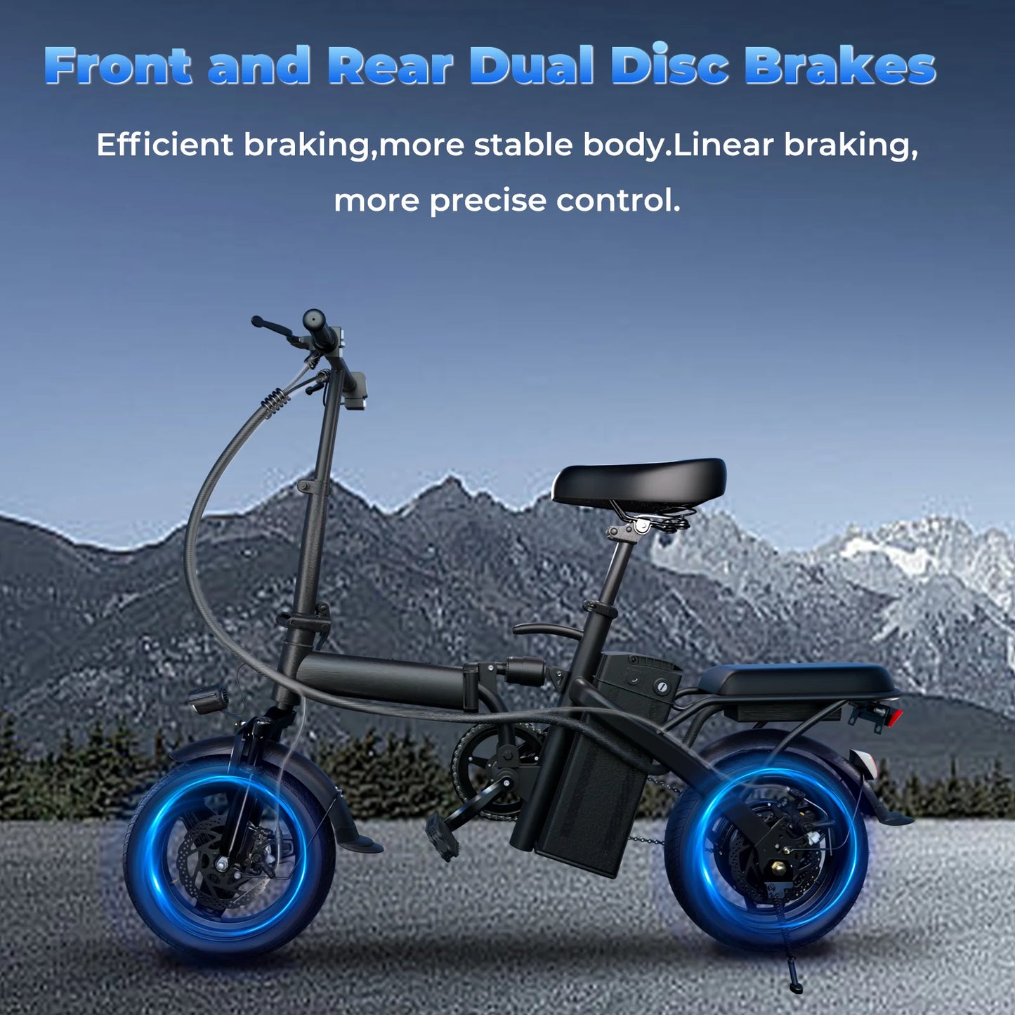 LELEKUAI 500W Electric Folding Bike With Removable 48V Battery