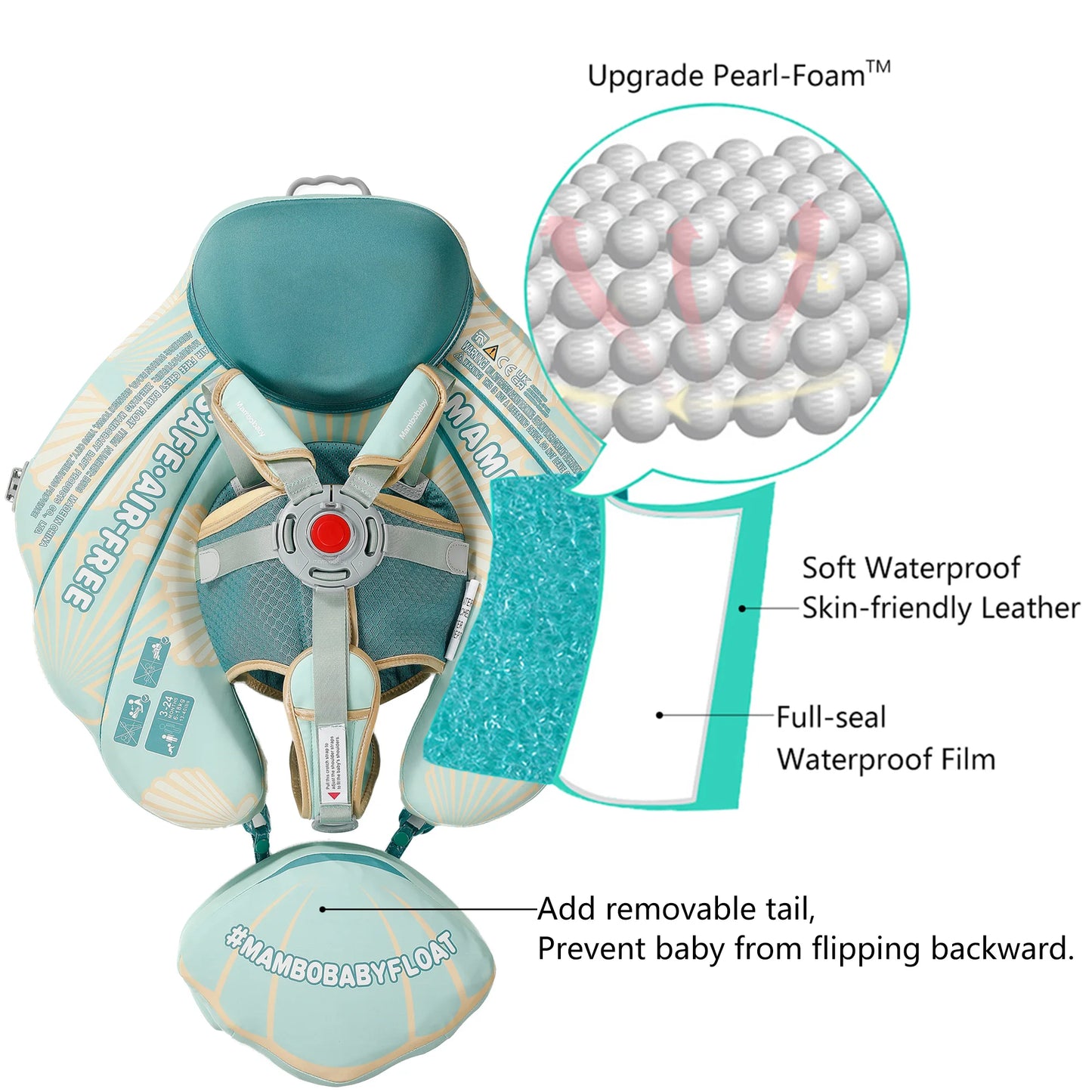 HECCEI Infant Pool Float Swim Trainer 3 To 24 Months