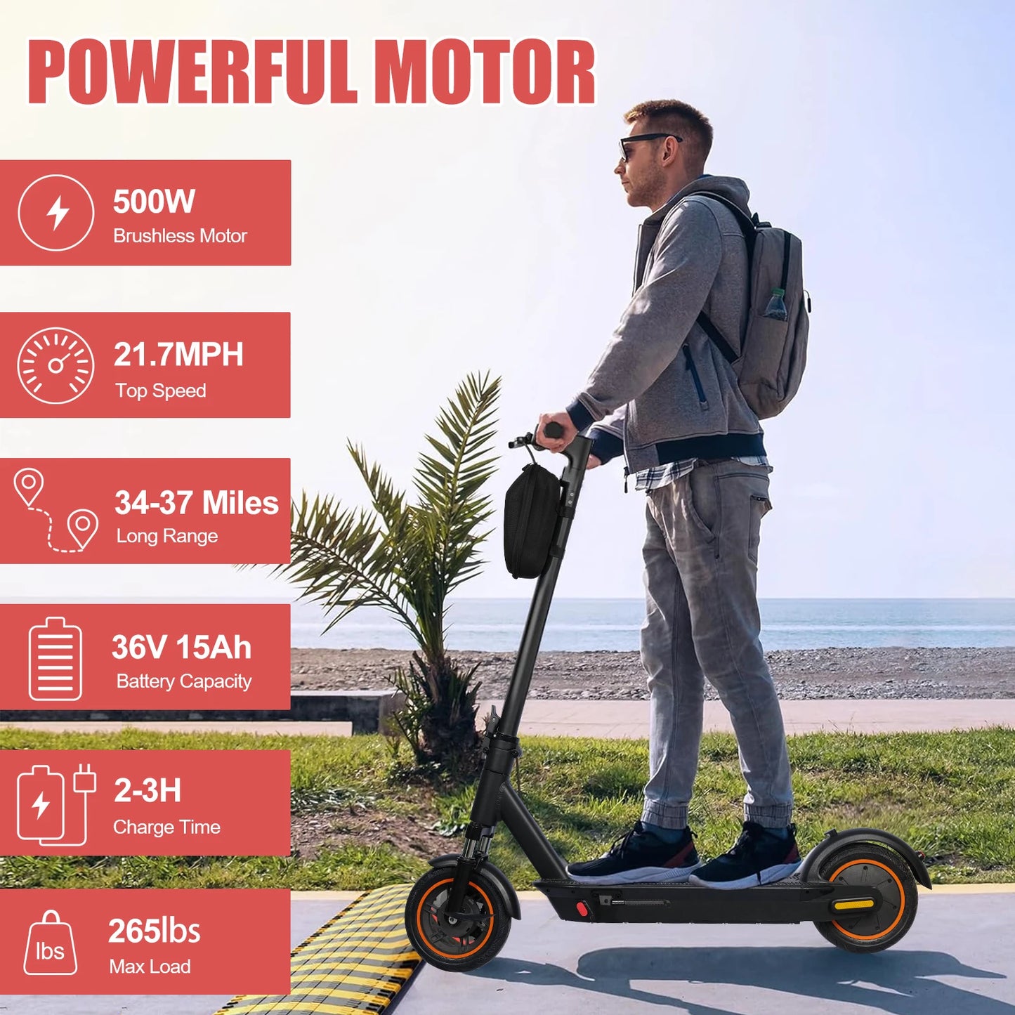 HEZZO G30 500W Dual Motor Electric Scooter Folding