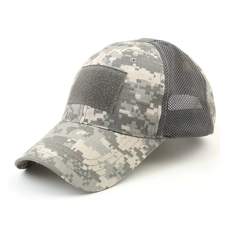 NONECN Outdoor Multicam Camouflage Adjustable Mesh Hat