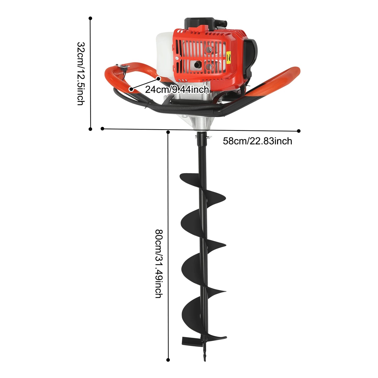 Hign-concerned Chemical 2.3HP Earth Auger Post Hole Digger Kit