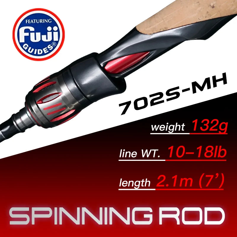 SeaSir Repeater Spinning Casting Rod Fuji O Guide Rings Carbon