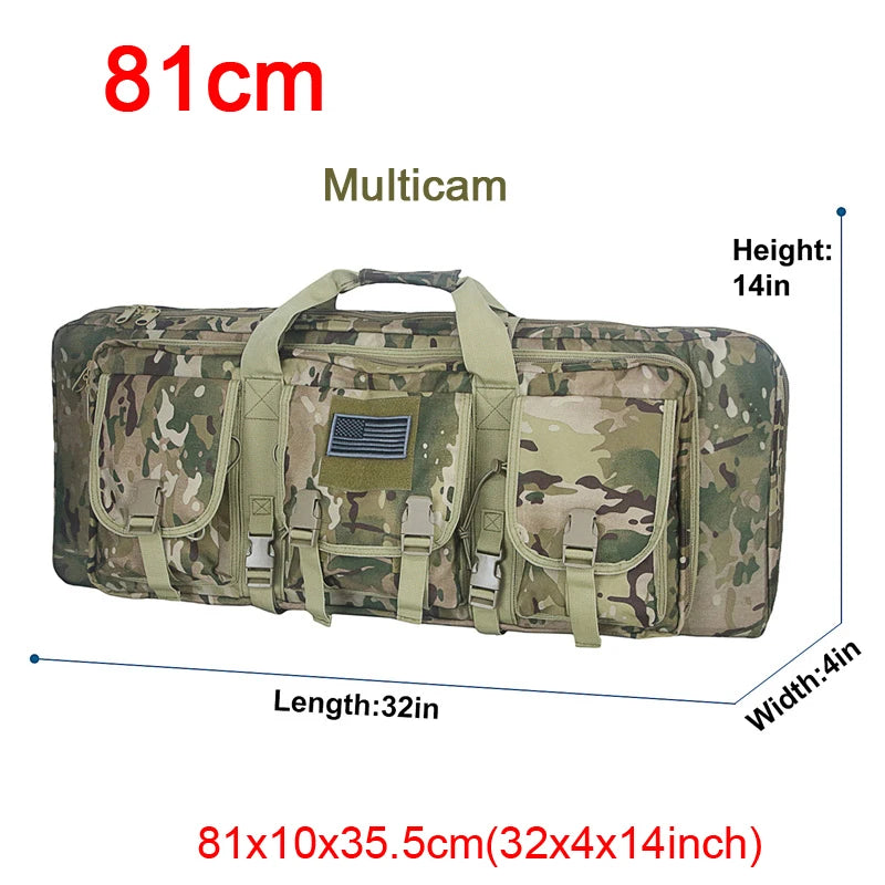 LQARMY Tactical Double Rifle Case with Molle System