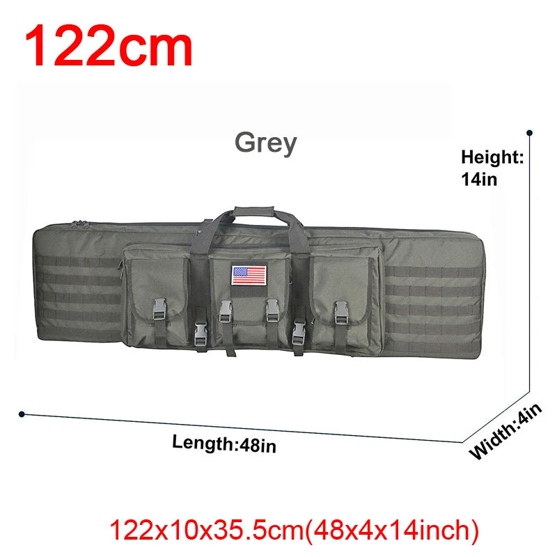 LQARMY Tactical Double Rifle Case with Molle System