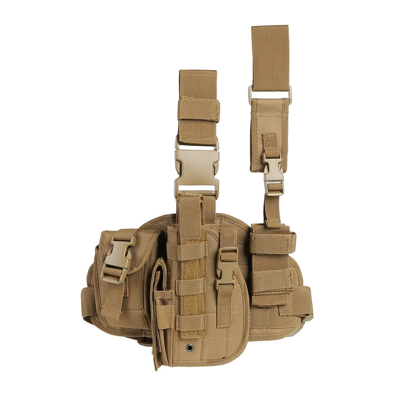 Tactical Leg Gun Holster Nylon Camouflage Right Hand
