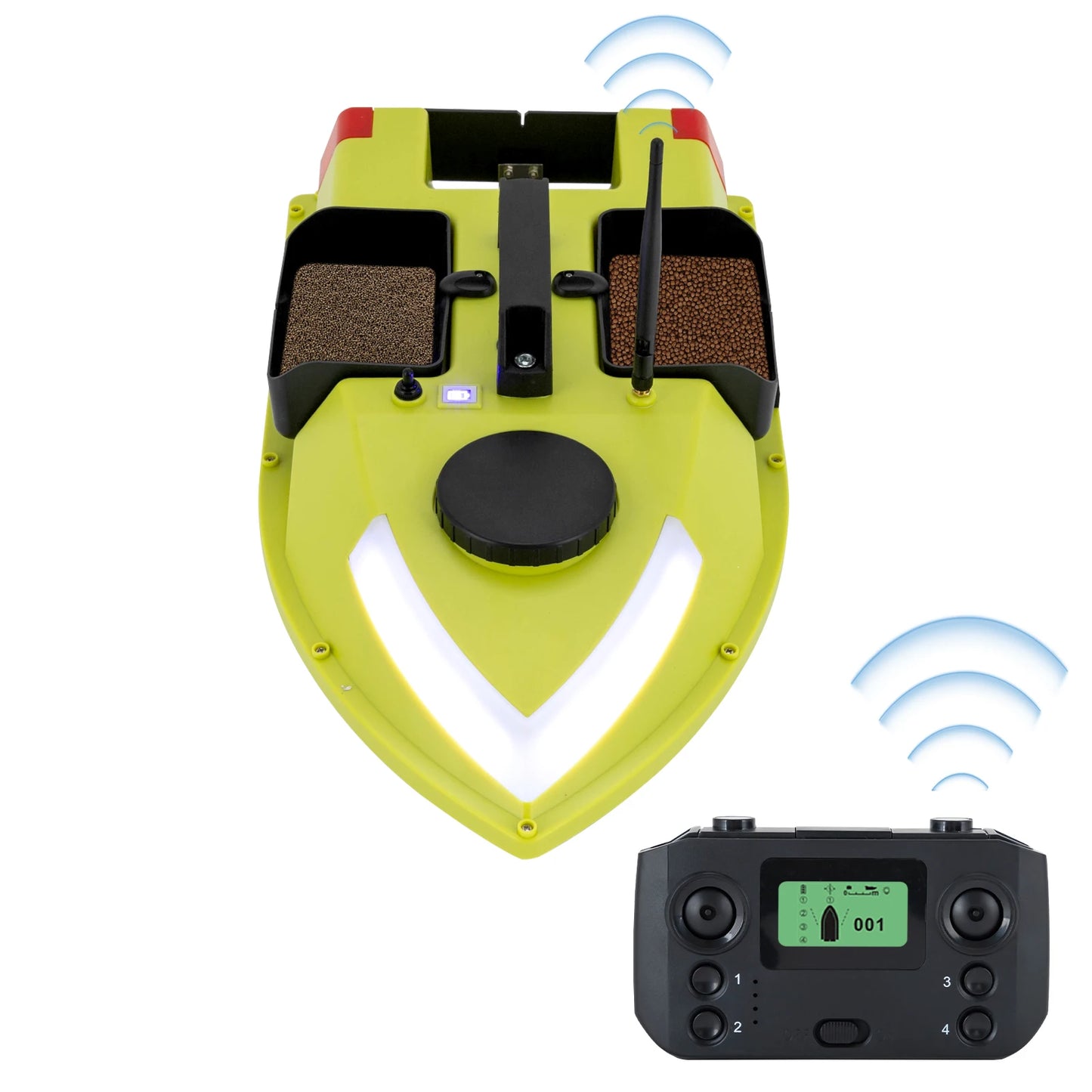 Charging Time GPS Fishing Bait Boat With Remote And Batteries