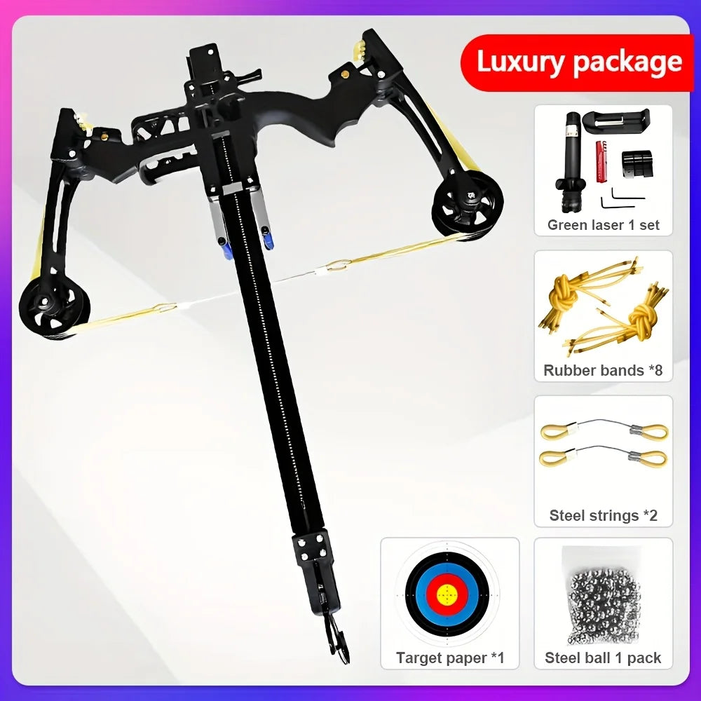 Compound Bow With All Metal Construction And Adjustable Aim
