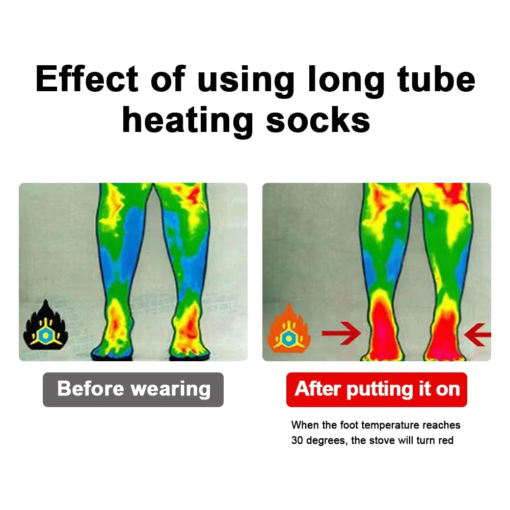 JOCESTYLECN Electric Heating Socks 3 Level Temperature Winter Warm Socks