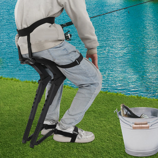 Bymaocar Wearable Chair Portable Ergonomic Fishing Stool Outdoors