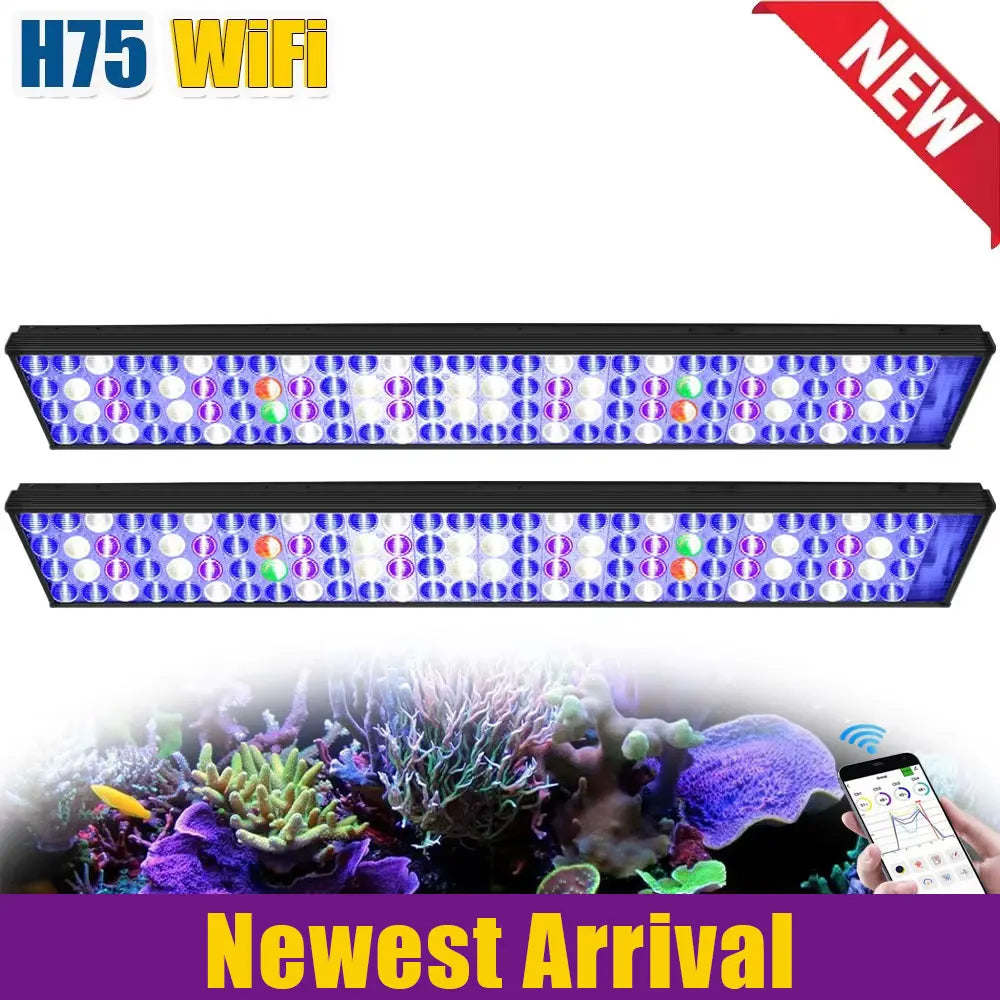 PopBloom WiFi Reef Aquarium LED Light Full Spectrum For Reef
