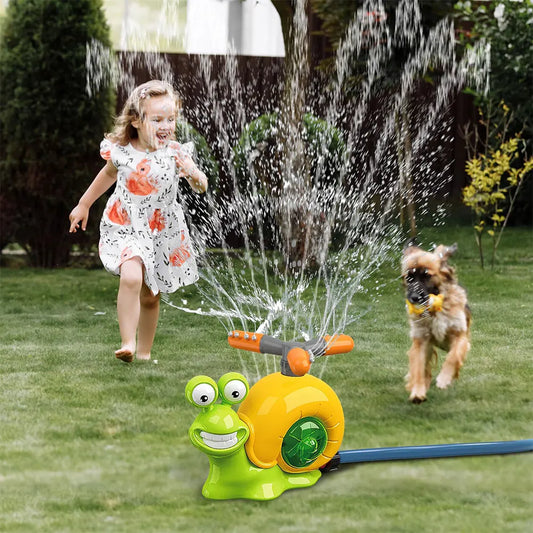 Shunmaii Cartoon Snail Water Sprinkler For Summer Backyard Fun