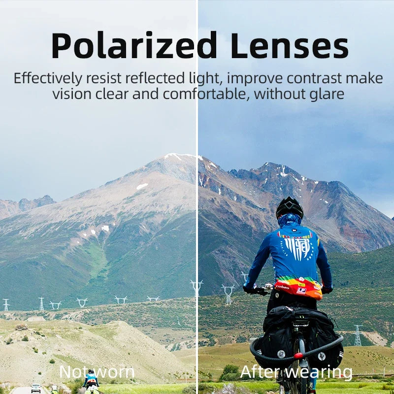 ROCKBROS Cycling Polarized Glasses UV400 Sport Bicycle  Sunglasses Mtb Mountain Bike Eyewear Sunglasses Running Goggles