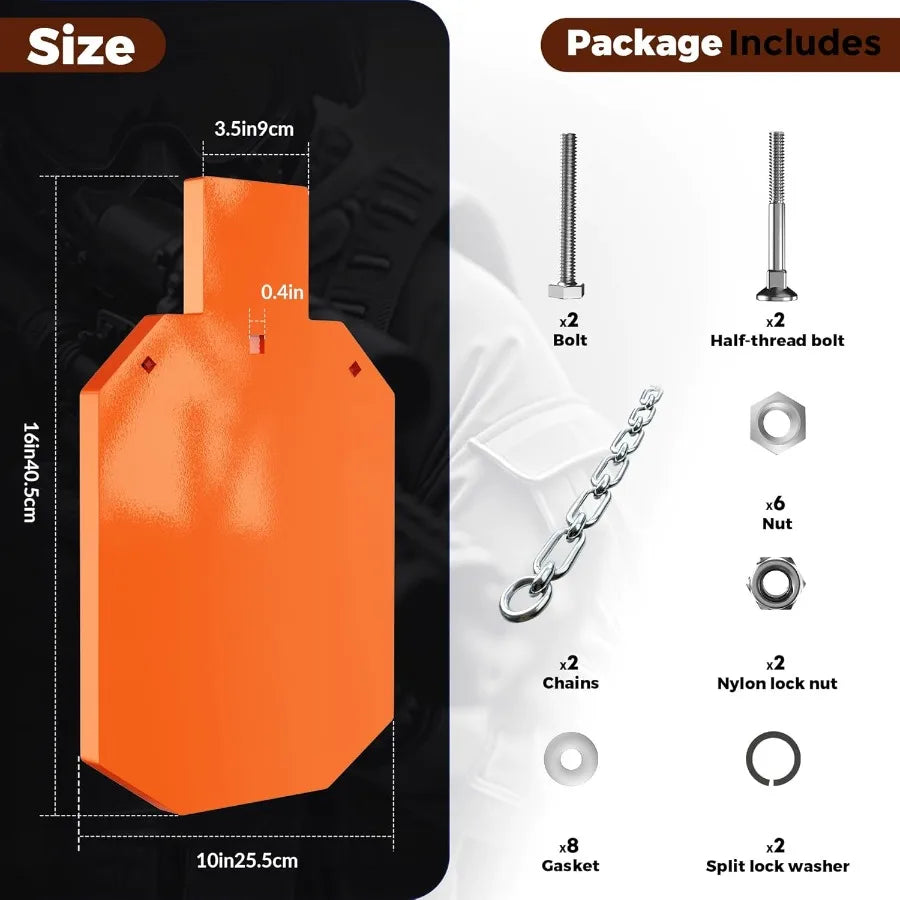 AR 500 Steel Target Silhouette Laser Cut Heavy Duty Plate