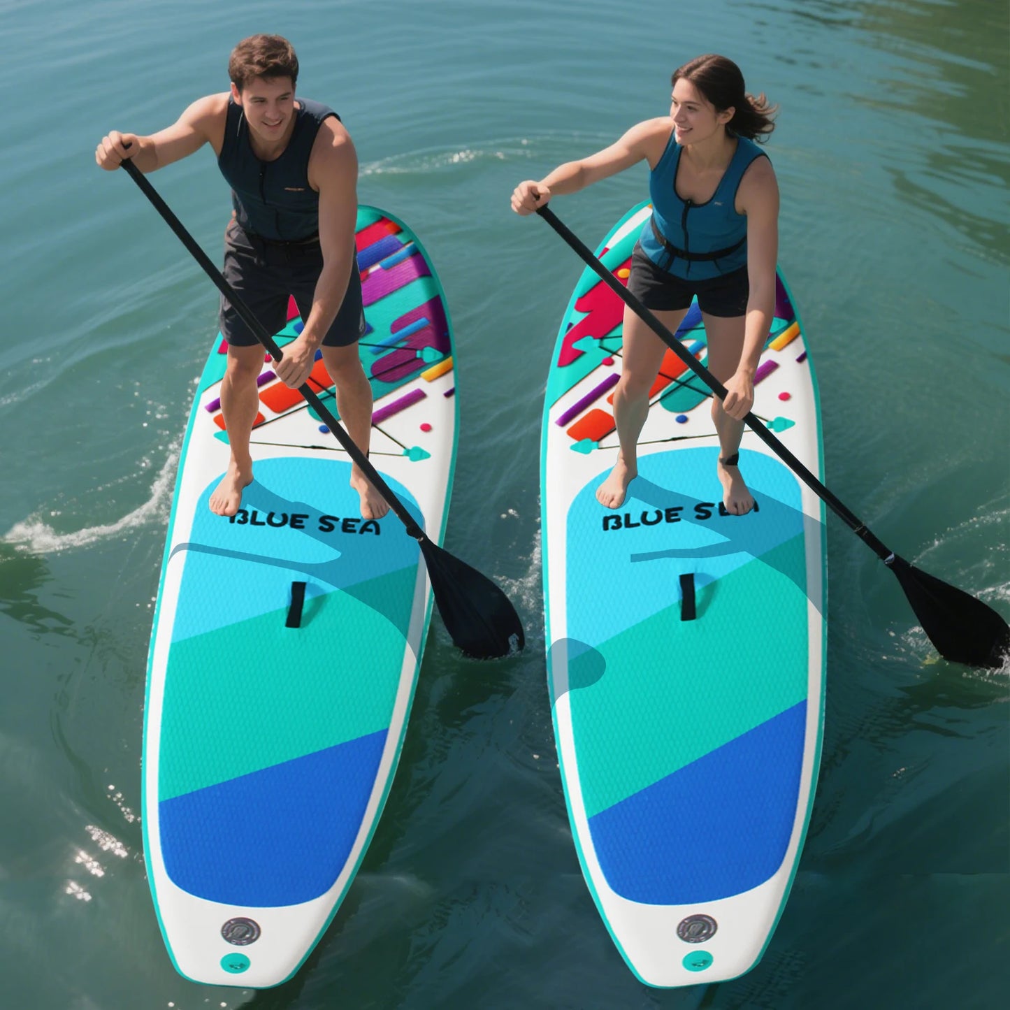 CADALENE Inflatable Stand Up Paddle Board for Adults EVA Deck
