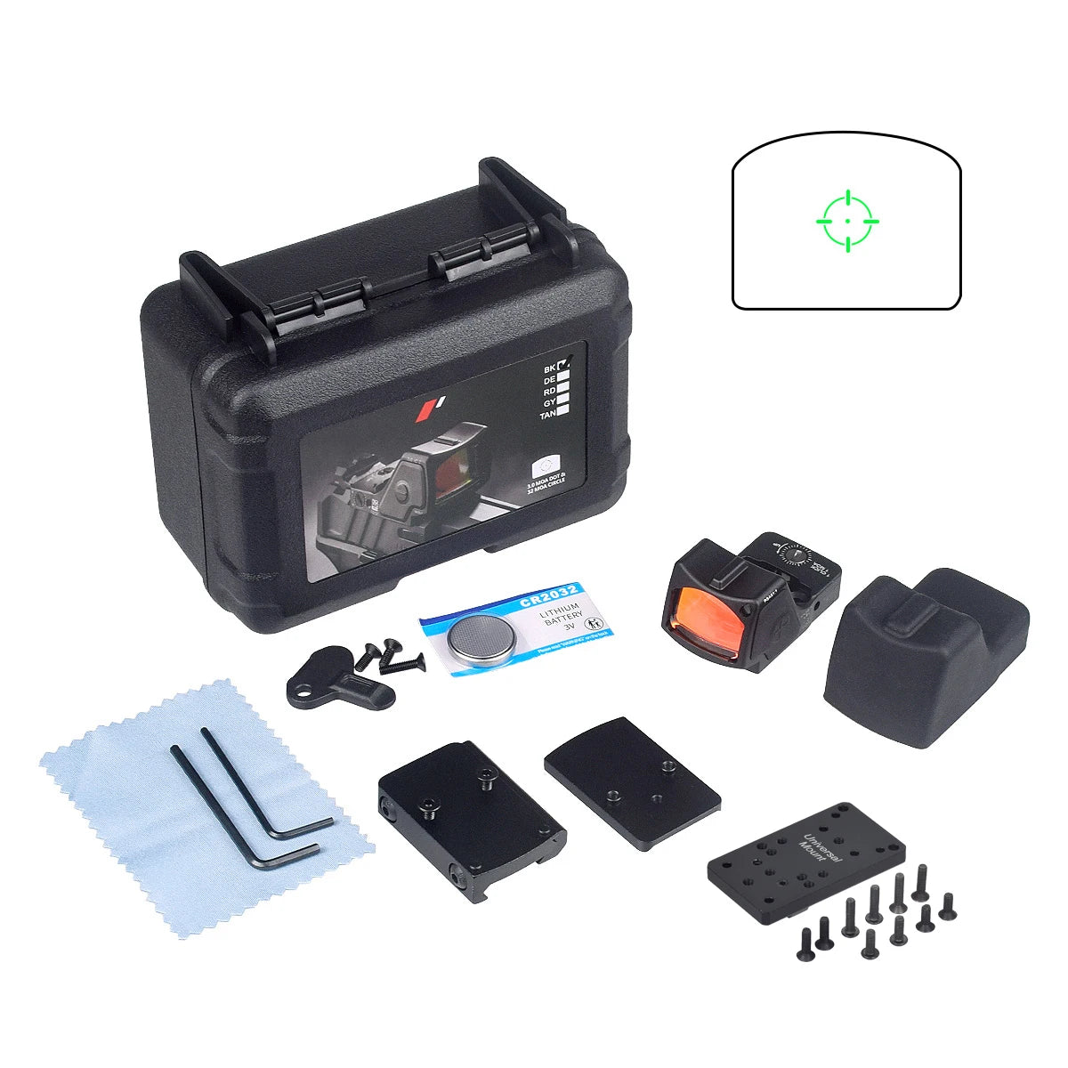 Tactical RM Red Dot Sight Reflex Scope Adjustable Aiming Optical Riflescope Fit 20mm Rail Airsoft Pistol G17 G19 AR15 M4 RM HD