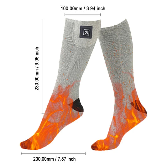 JOCESTYLECN Electric Heating Socks 3 Level Temperature Winter Warm Socks