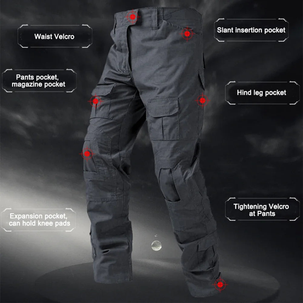 Combat Pants Tactical Camouflage Multicam For Outdoor Trekking Hunting
