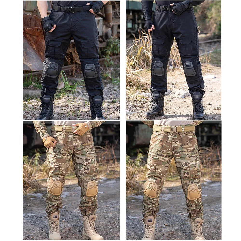 Combat Pants Tactical Camouflage Multicam For Outdoor Trekking Hunting