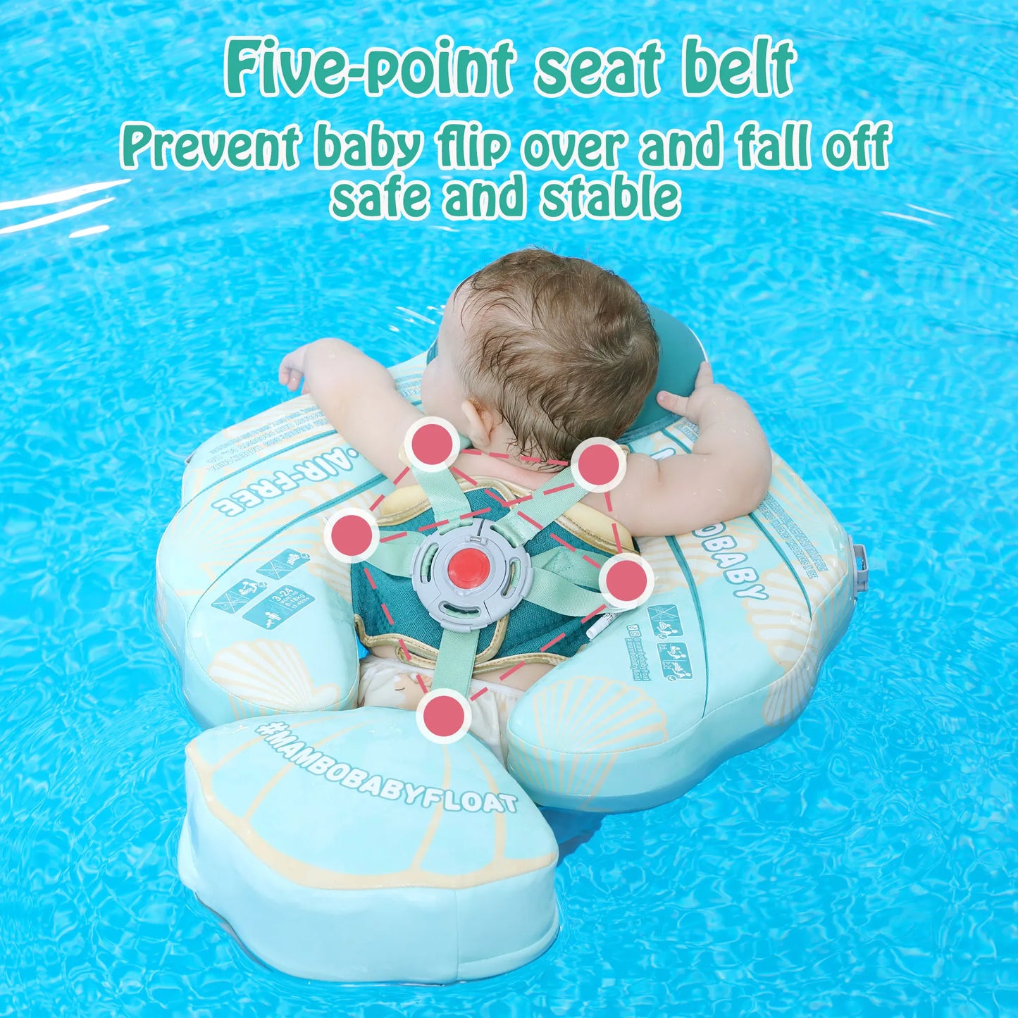 HECCEI Infant Pool Float Swim Trainer 3 To 24 Months