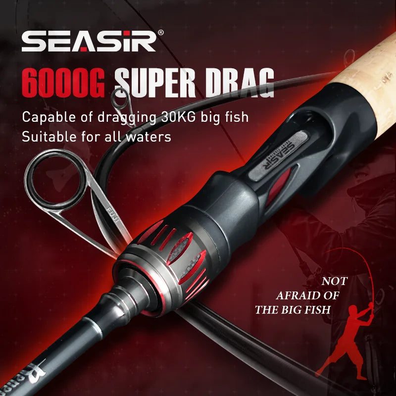 SeaSir Repeater Spinning Casting Rod Fuji O Guide Rings Carbon