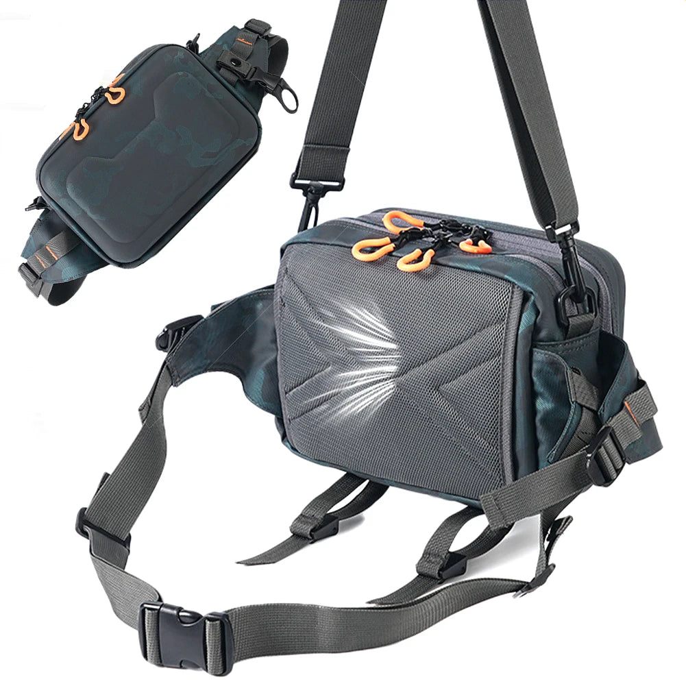 JOCESTYLE Fishing Fanny Pack Waterproof Tackle Storage Bag