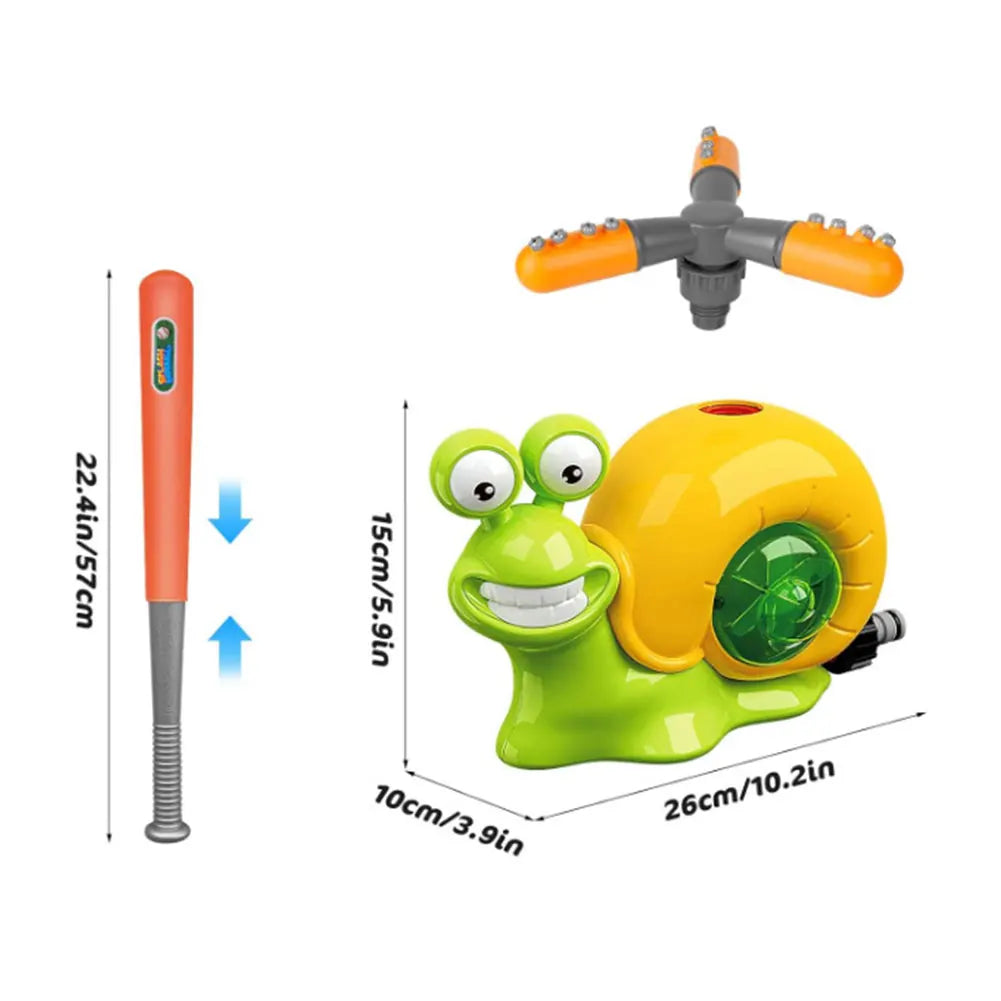 Shunmaii Cartoon Snail Water Sprinkler For Summer Backyard Fun