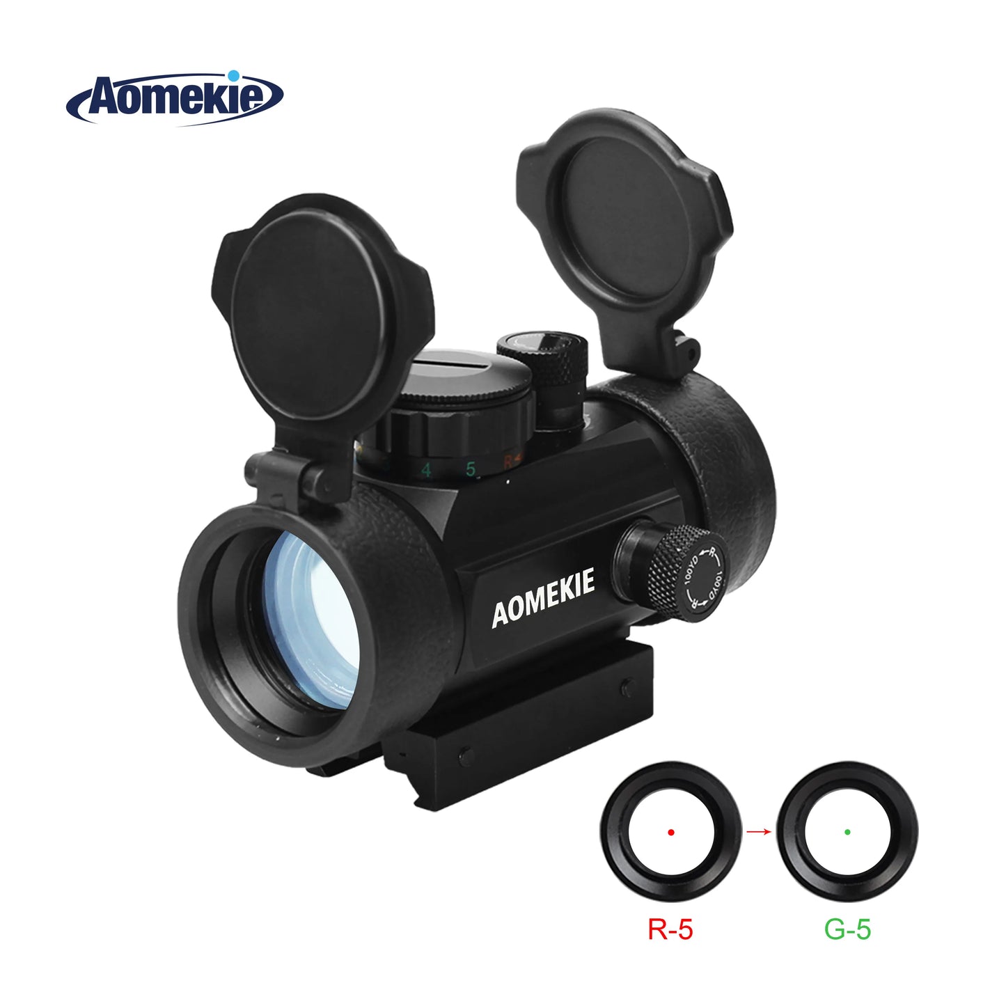 Airsoft Red Dot Sight Reflex Scope 1X Dual Rail Mount