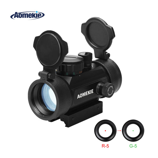 Airsoft Red Dot Sight Reflex Scope 1X Dual Rail Mount
