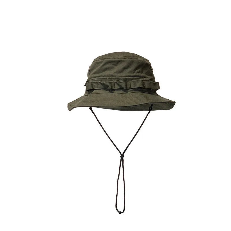Zhejiang Cotton Solid Bucket Hat With Small Pocket Unisex Cap