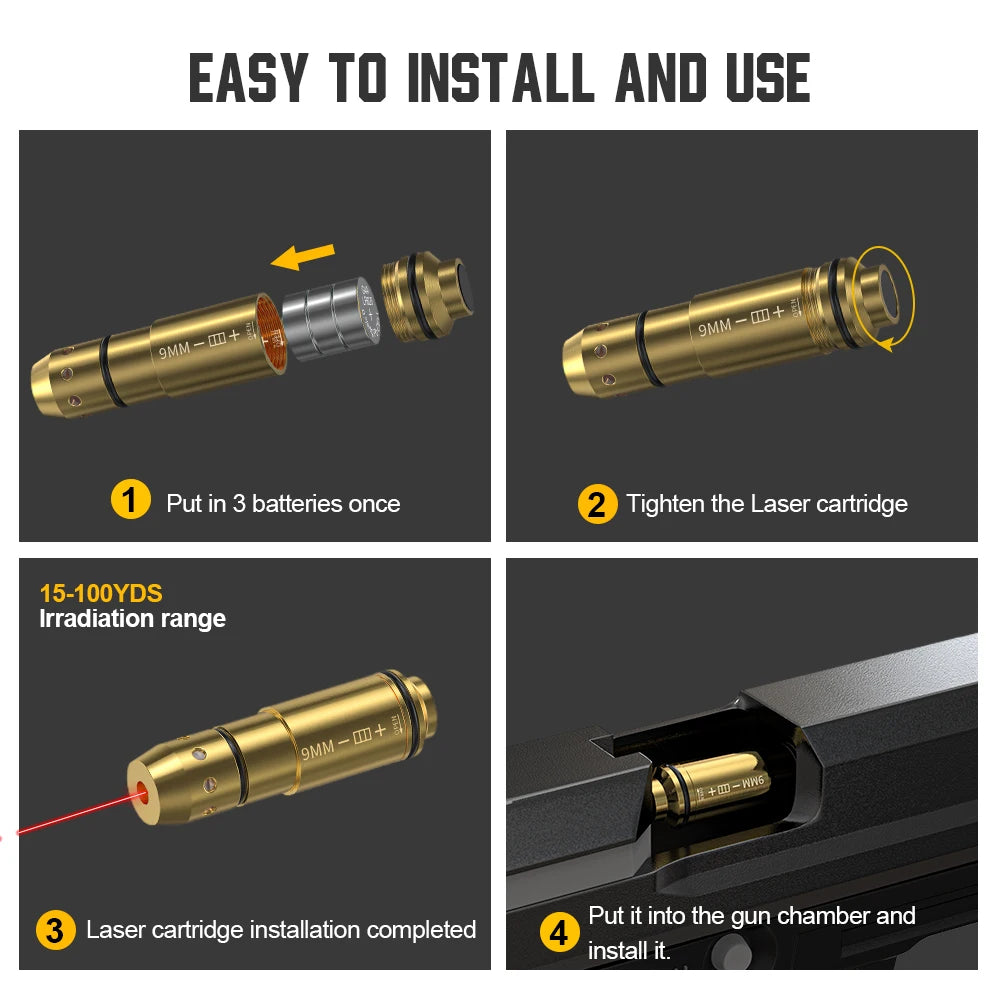 Red Dot Laser Training Cartridge Pistol Dry Fire Trainer