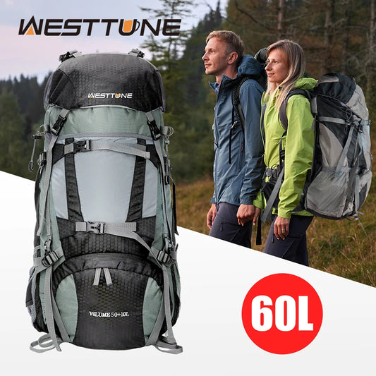 West Tune Internal Frame Backpack With Rain Cover For Hiking