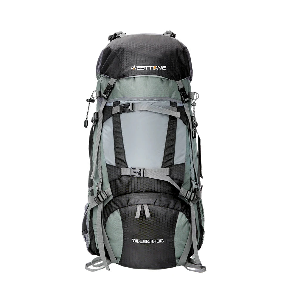 West Tune Internal Frame Backpack With Rain Cover For Hiking