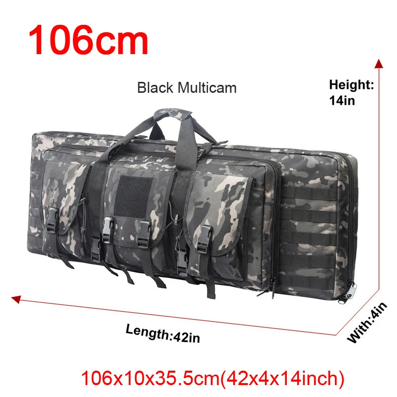 LQARMY Tactical Double Rifle Case with Molle System